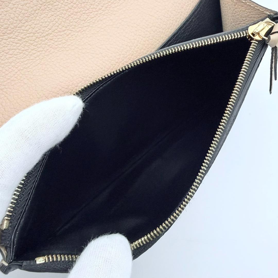 美品 ルイヴィトン アンプラント ポルトフォイユ エミリー 長財布 ブラック