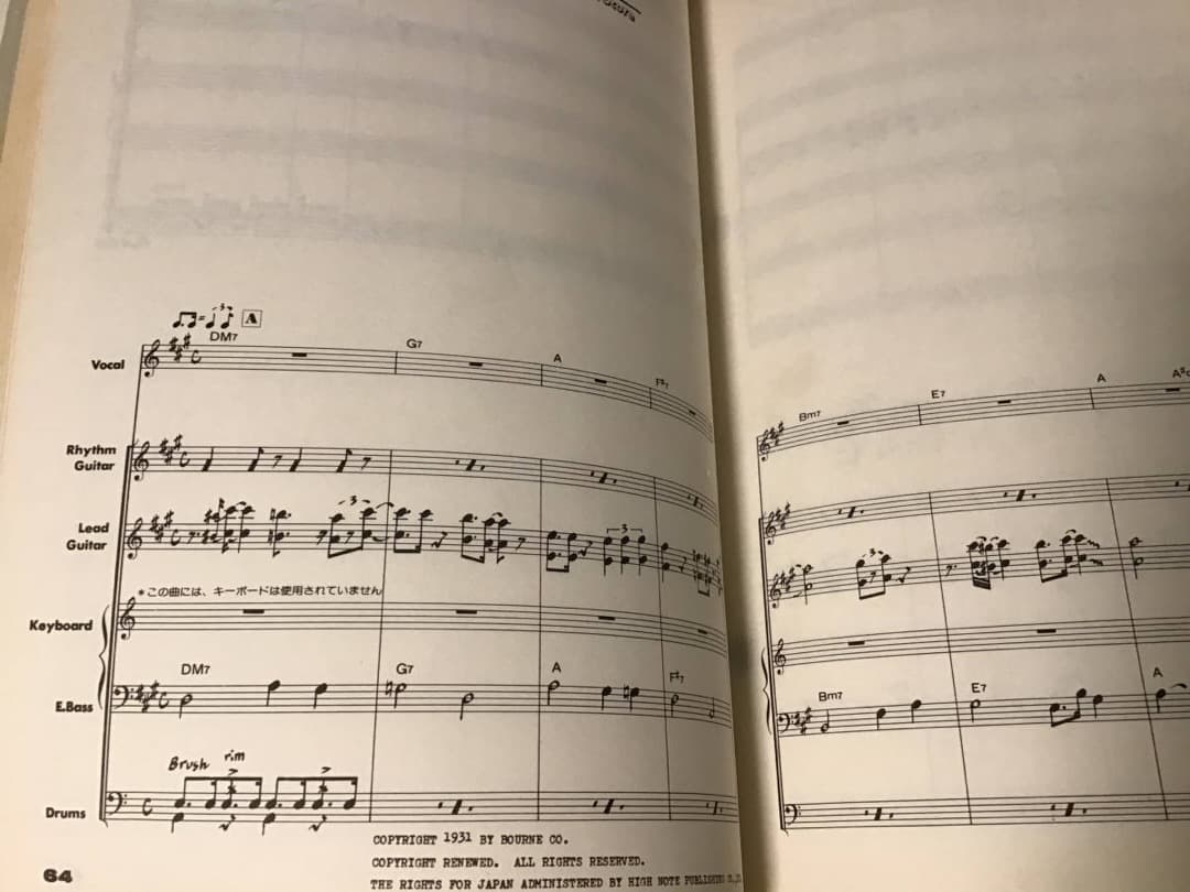 S/楽譜/憂歌団/夢・憂歌/LP全曲集/バンドスコア