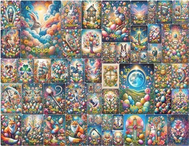 【正規品ルノルマンカード】キュート＆カラフル✨カード53枚✨イースターのデッキ