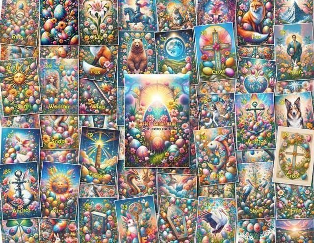 【正規品ルノルマンカード】キュート＆カラフル✨カード53枚✨イースターのデッキ