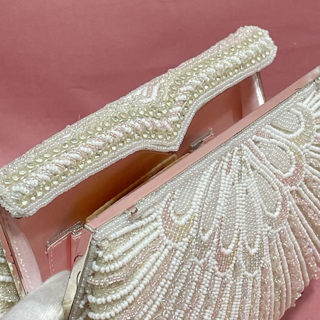 希少　貴重　はしもと　ビーズバッグ　ハンドバッグ　ガラスビーズ　FB-408共