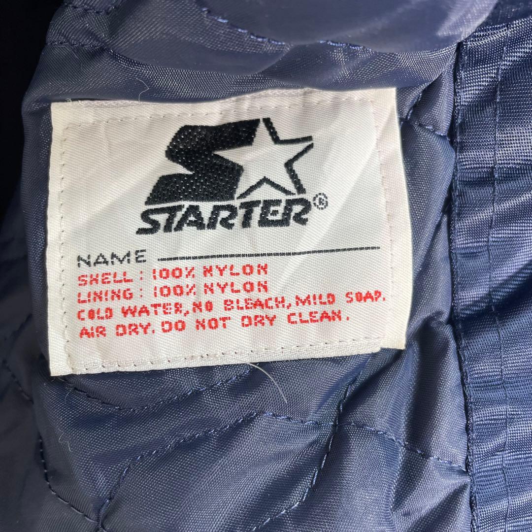 【希少】MLB スターターブルゾンスタジャンジャケットヤンキースネイビー　刺繍