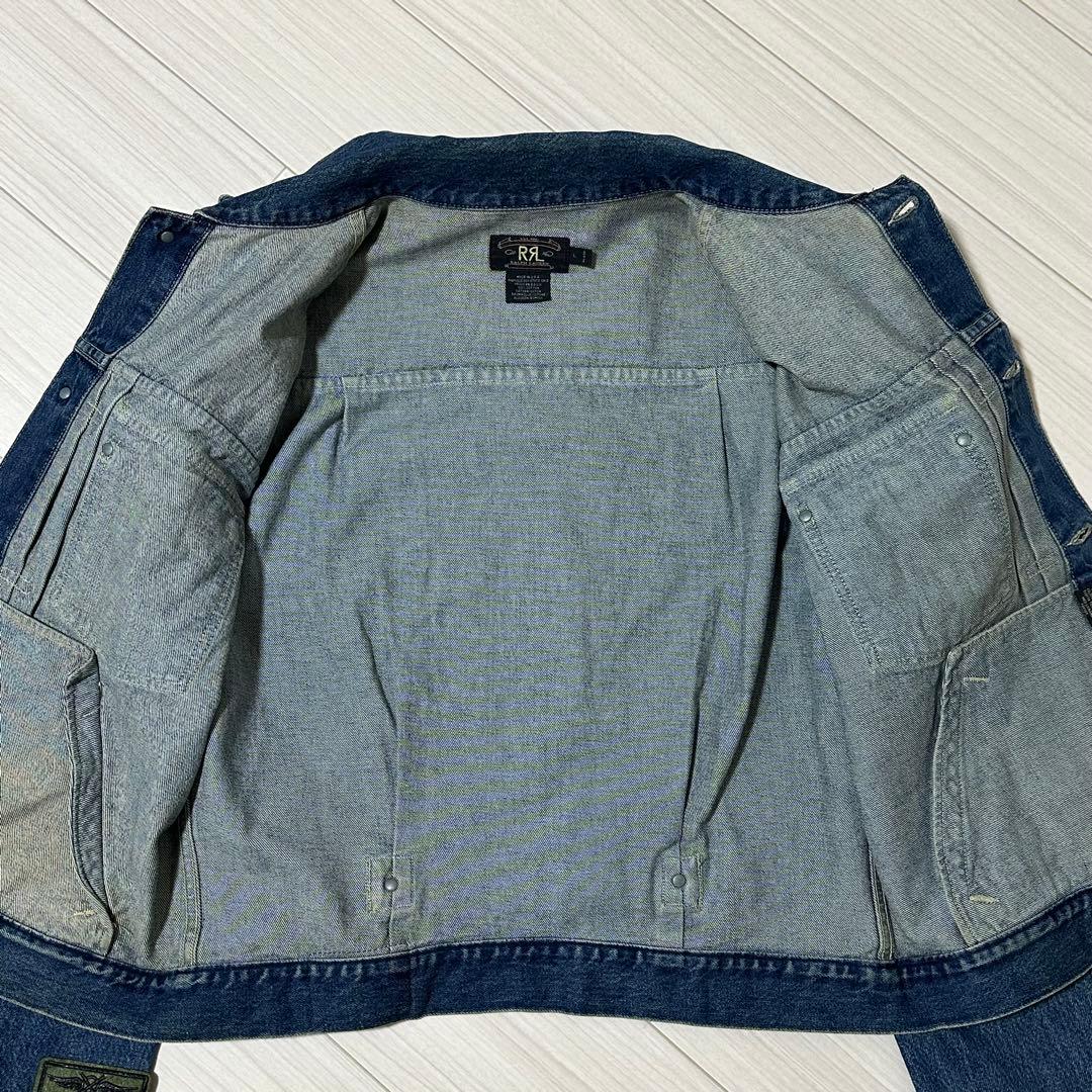 ユ*ケ様 90s 希少 RRL 三つ星 デニムジャケット L ラルフローレン