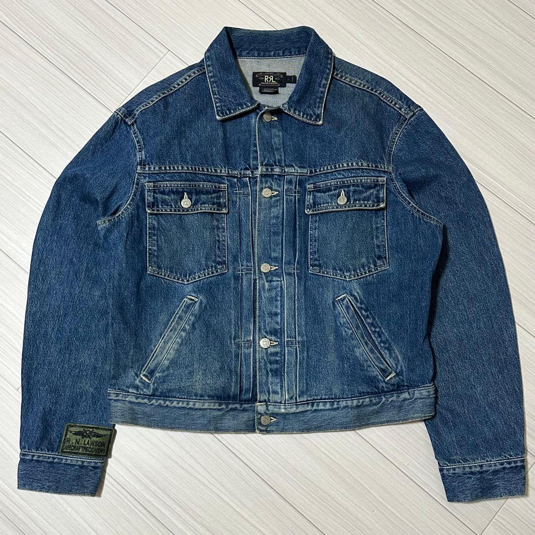ユ*ケ様 90s 希少 RRL 三つ星 デニムジャケット L ラルフローレン