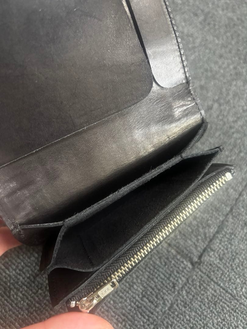 クロコダイル 型押し　トラッカーウォレット