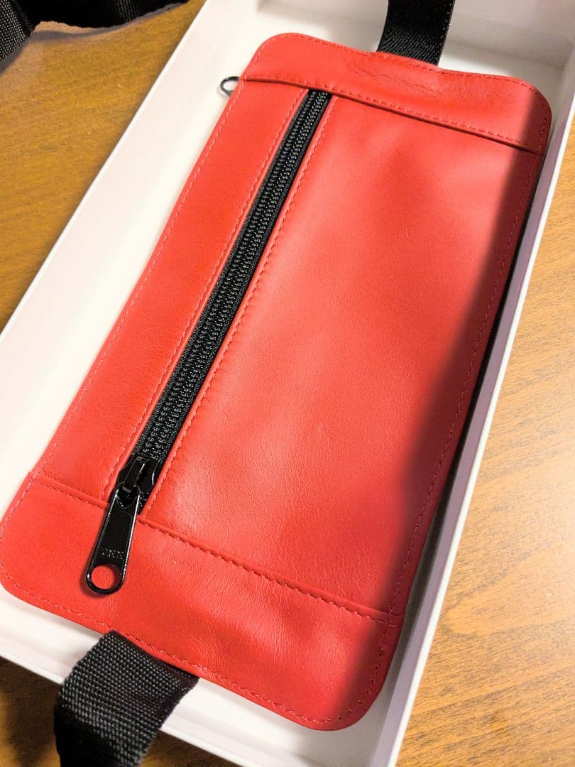 新品 19ss Supreme レザー ウエスト ショルダーポーチ Red