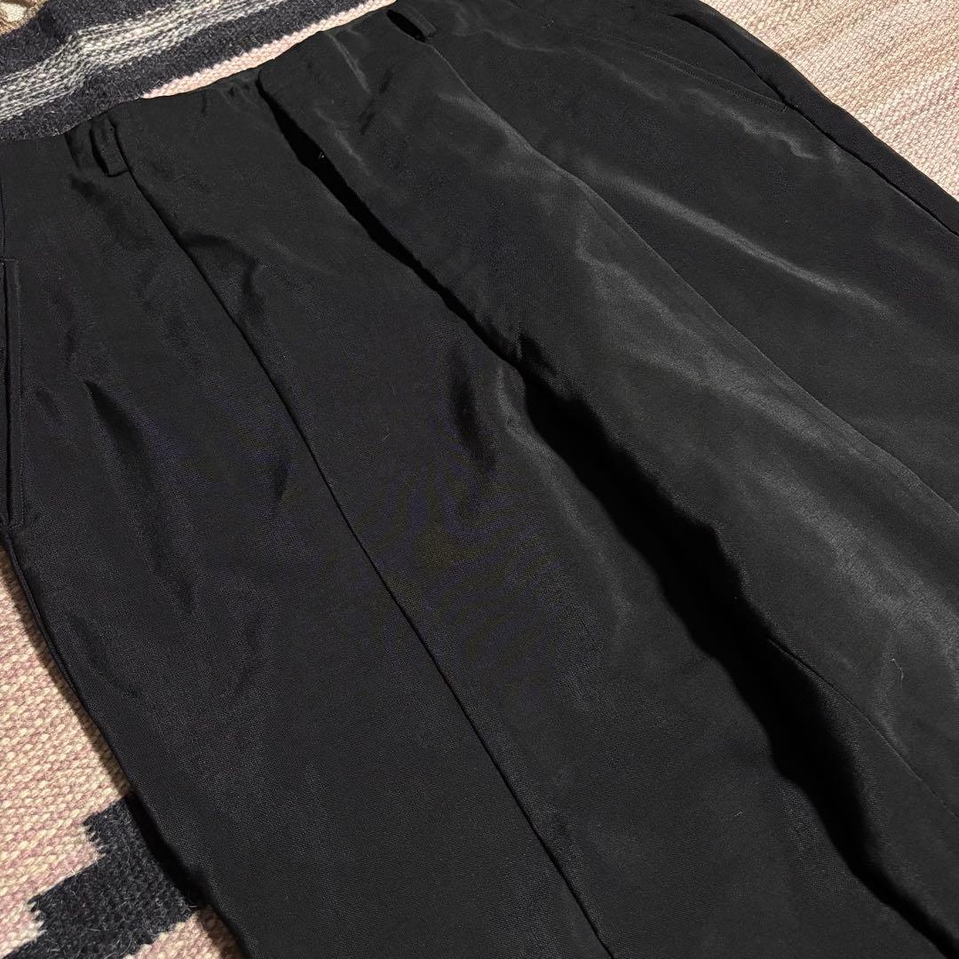 50s 60s レーヨンスラックス　シルク　ヴィンテージ　ブラック　ギャバスラ