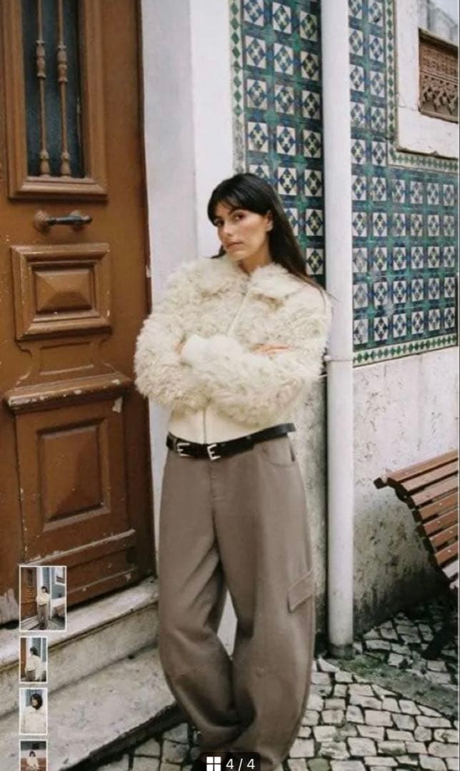 ZARA フェイクファーボンバージャケット　xs 新品未使用