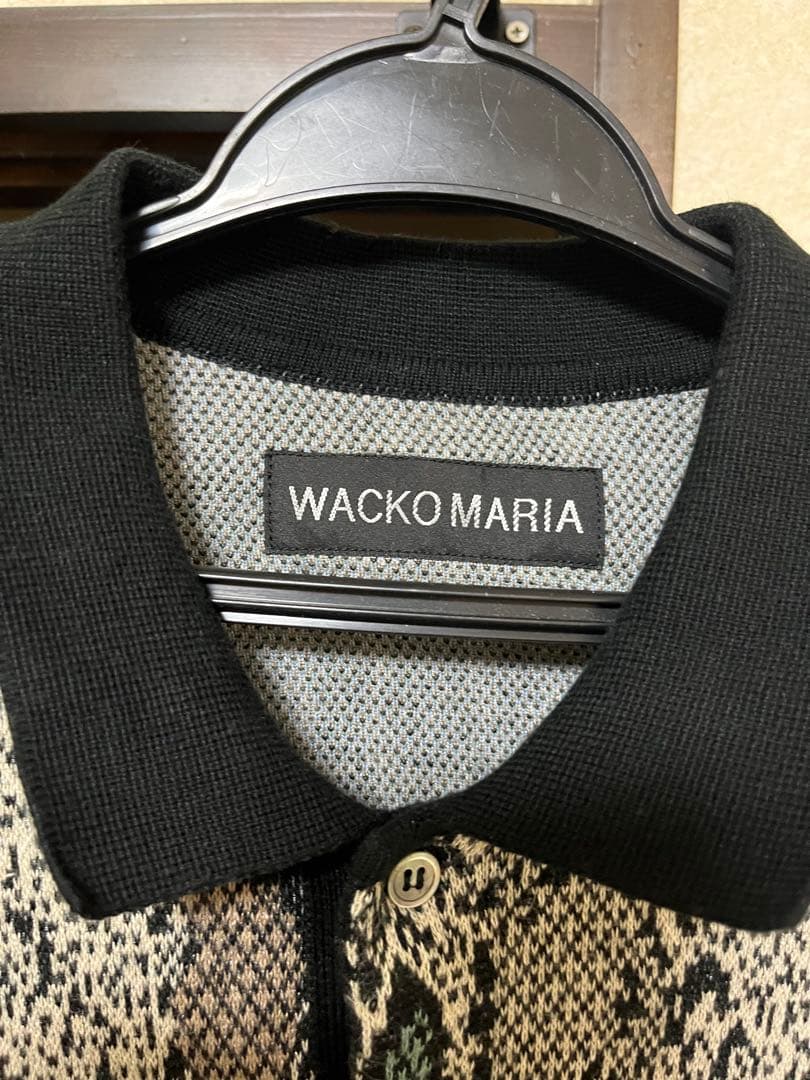 トップス WACKO MARIA PYTHON JACQUARD POLO SHIRT