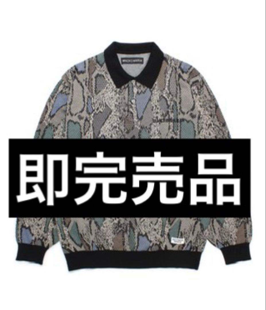トップス WACKO MARIA PYTHON JACQUARD POLO SHIRT