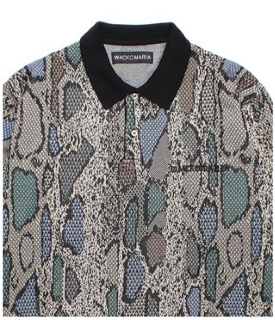 トップス WACKO MARIA PYTHON JACQUARD POLO SHIRT
