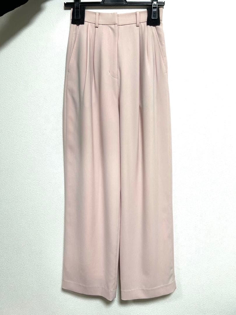 CLANE BASIC TUCK PANTS PINK 0サイズ
