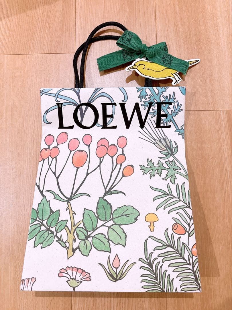 LOEWE 黒 マフラー ウール混合 フリンジ付き