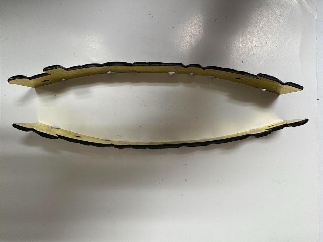 B*S様 Kawasaki　真鍮製タンクエンブレム140mm　曲げ加工済み　左右