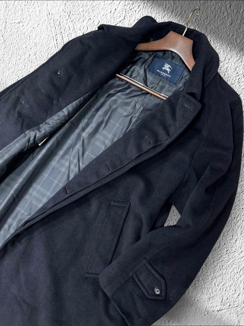 MK08 バーバリーロンドン カシミヤ　アンゴラ チェスターコート コート