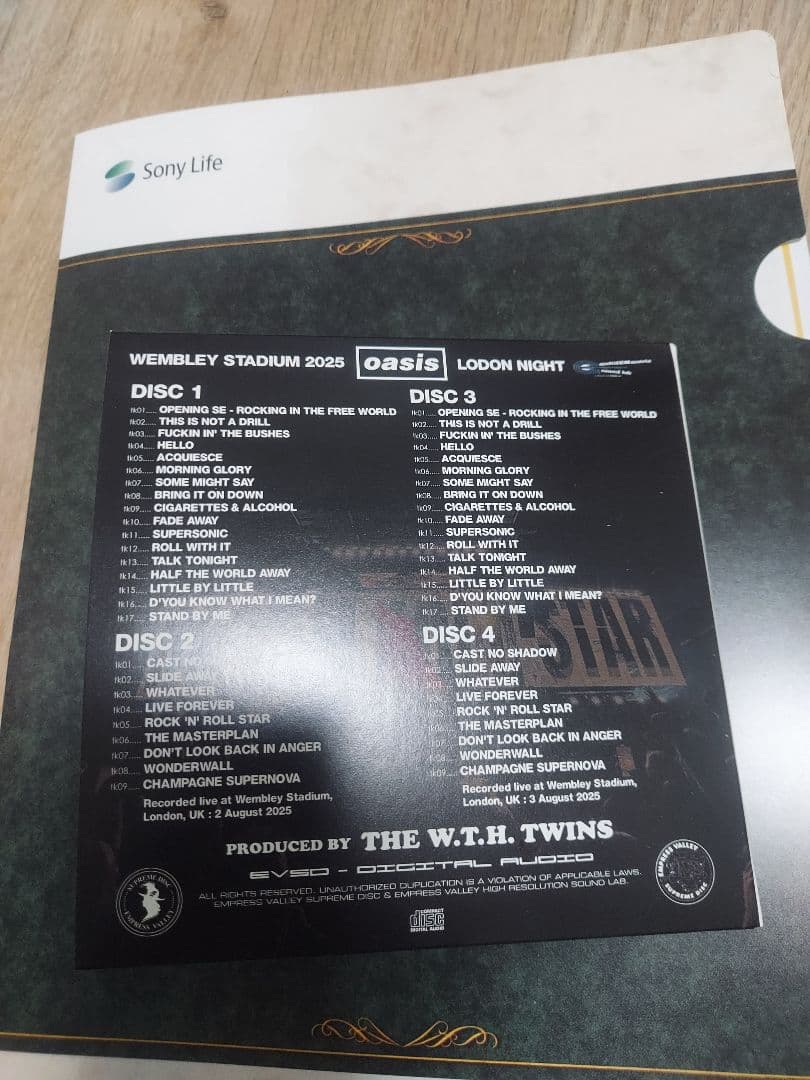OASIS / WEMBLEY NIGHTS FOREVER　(4CD)　IEM