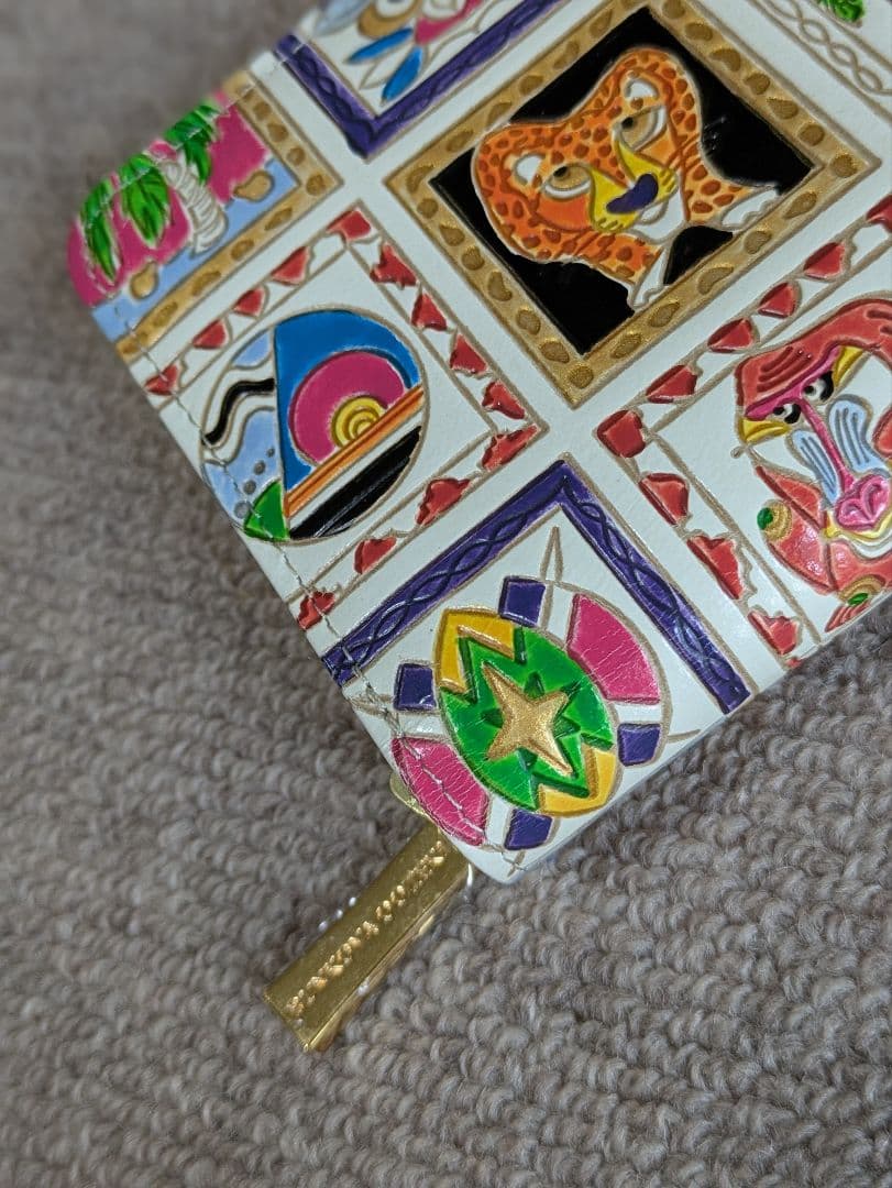 文庫屋大関　二つ折りファスナーミニ財布　アフリカ