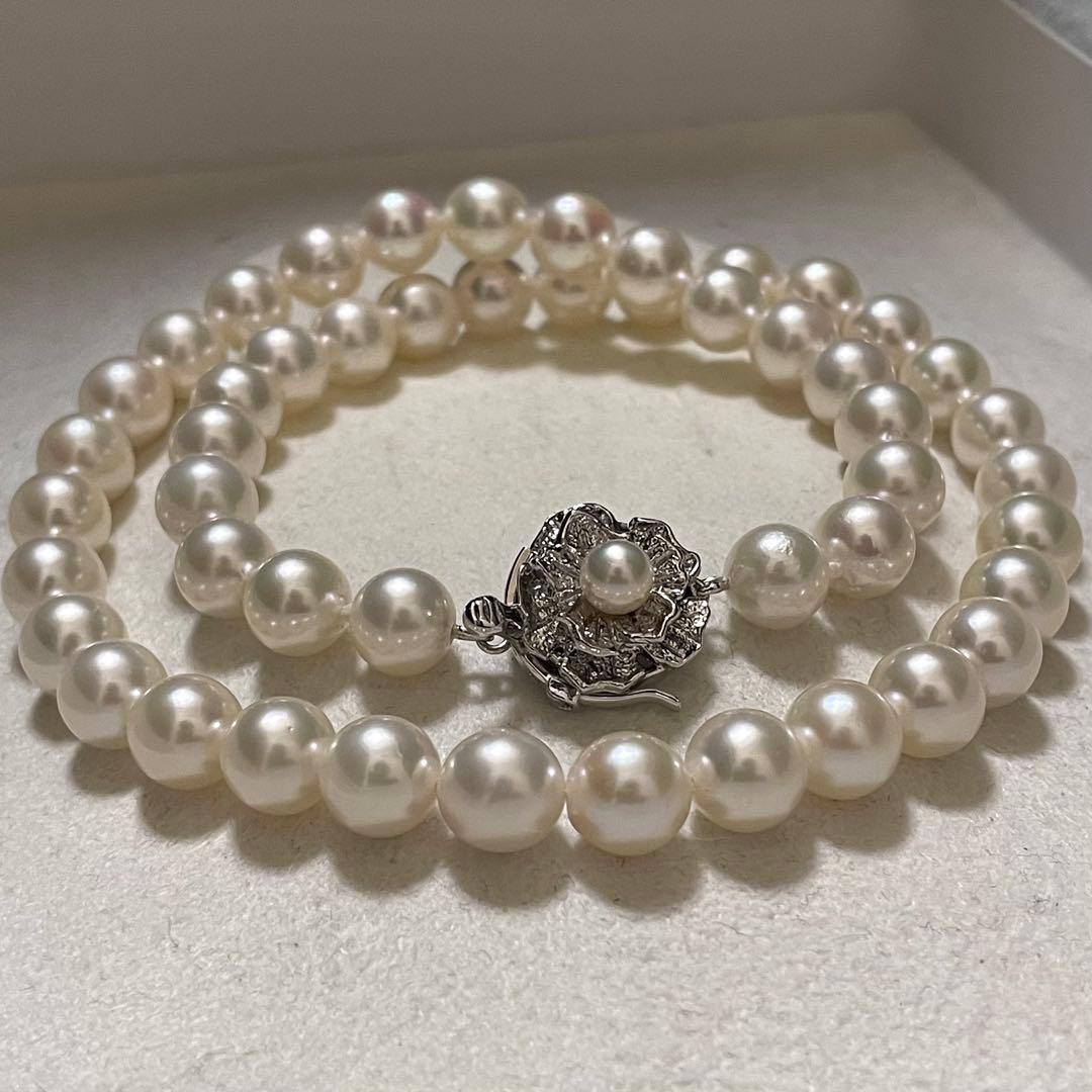 【超大珠✨】 あこや真珠 ネックレス 8.0-8.5 パール 本真珠 高級仕立て