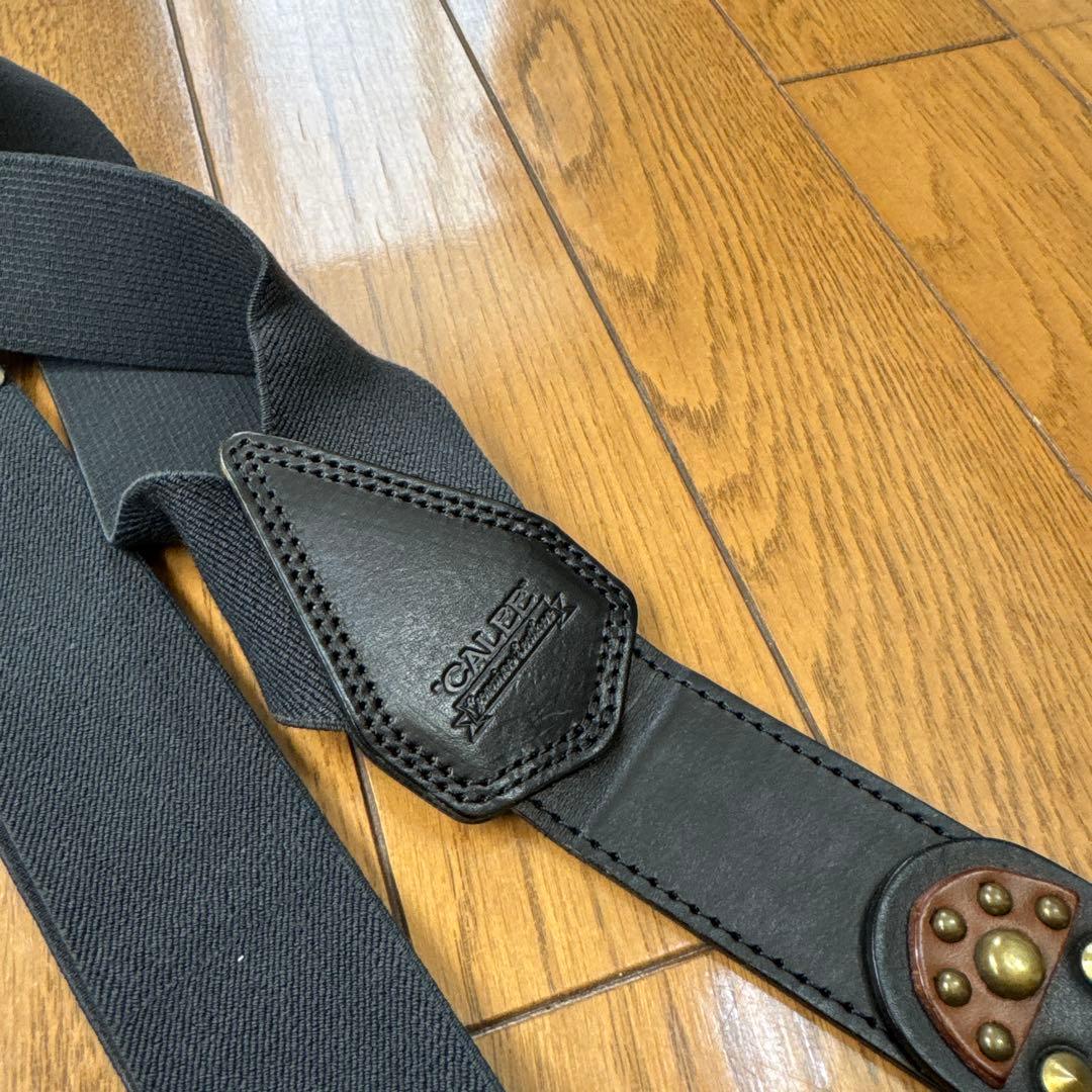 calee スタッズ付き ブラック サスペンダー