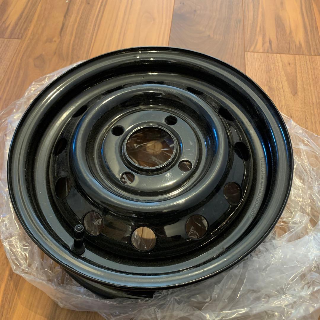 YOKOHAMA 12インチブラックホイール4本　新車外し　12×4J