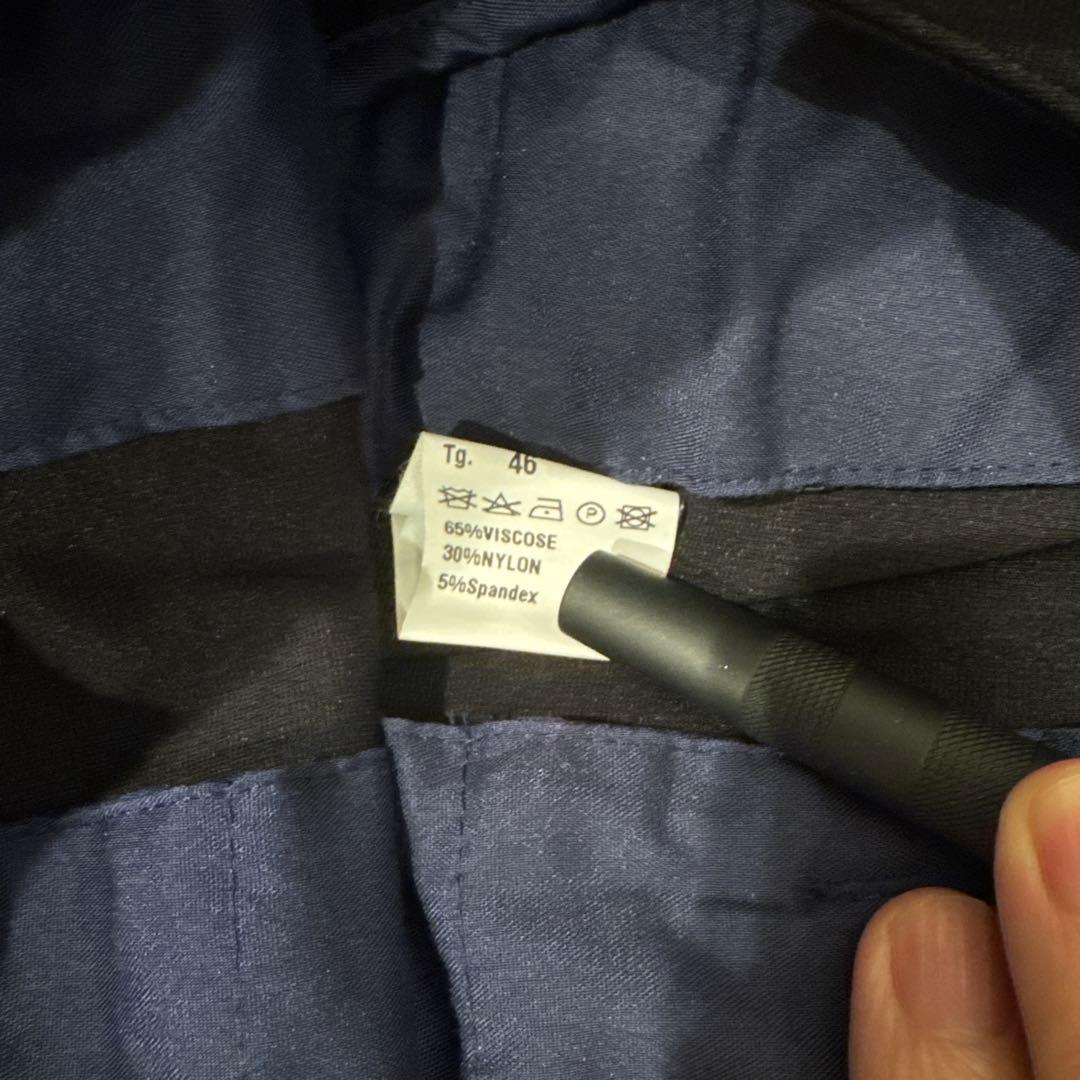 ジャブスアルキヴィオ マサッチョ 永久クリース ジャージー スラックス 黒 46