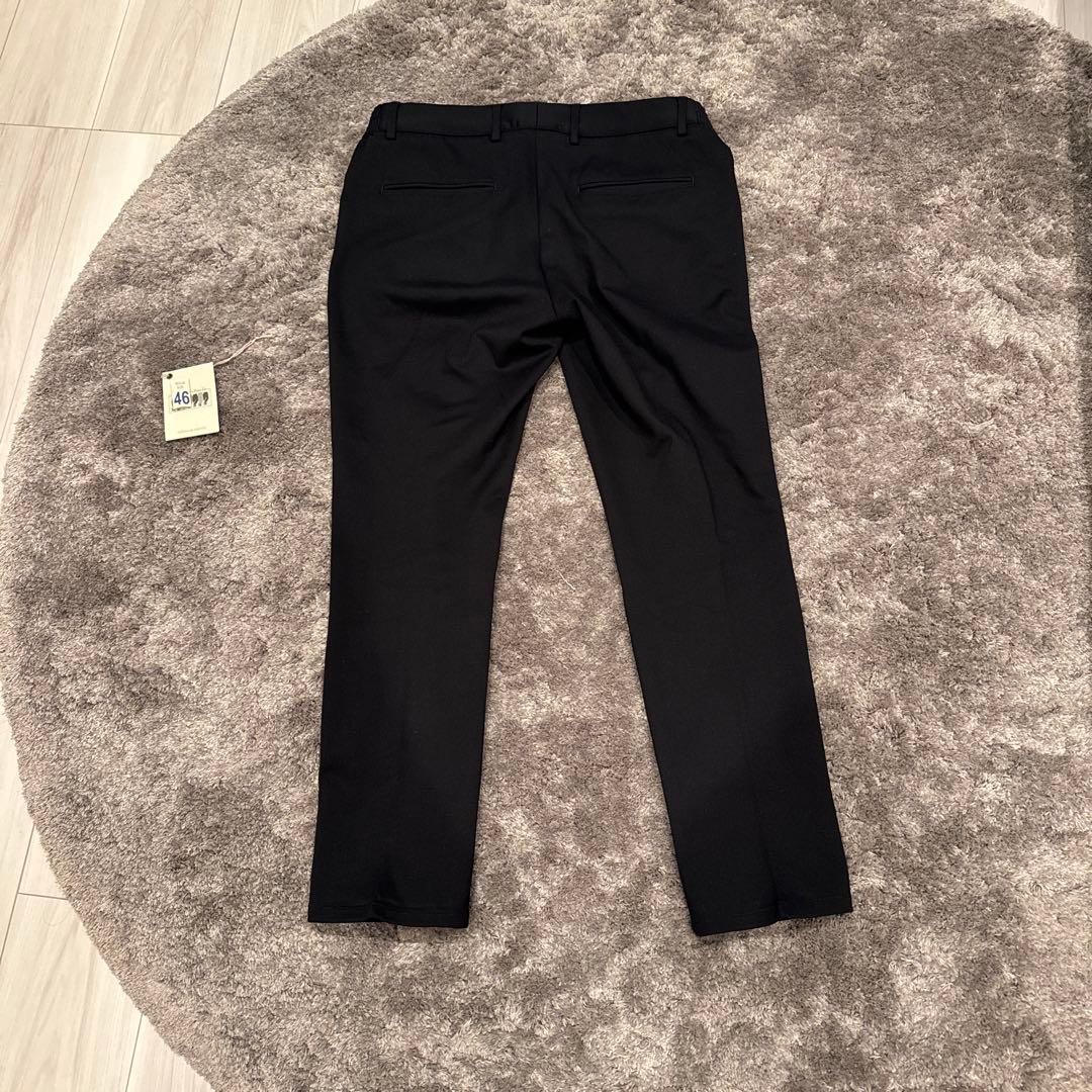 ジャブスアルキヴィオ マサッチョ 永久クリース ジャージー スラックス 黒 46