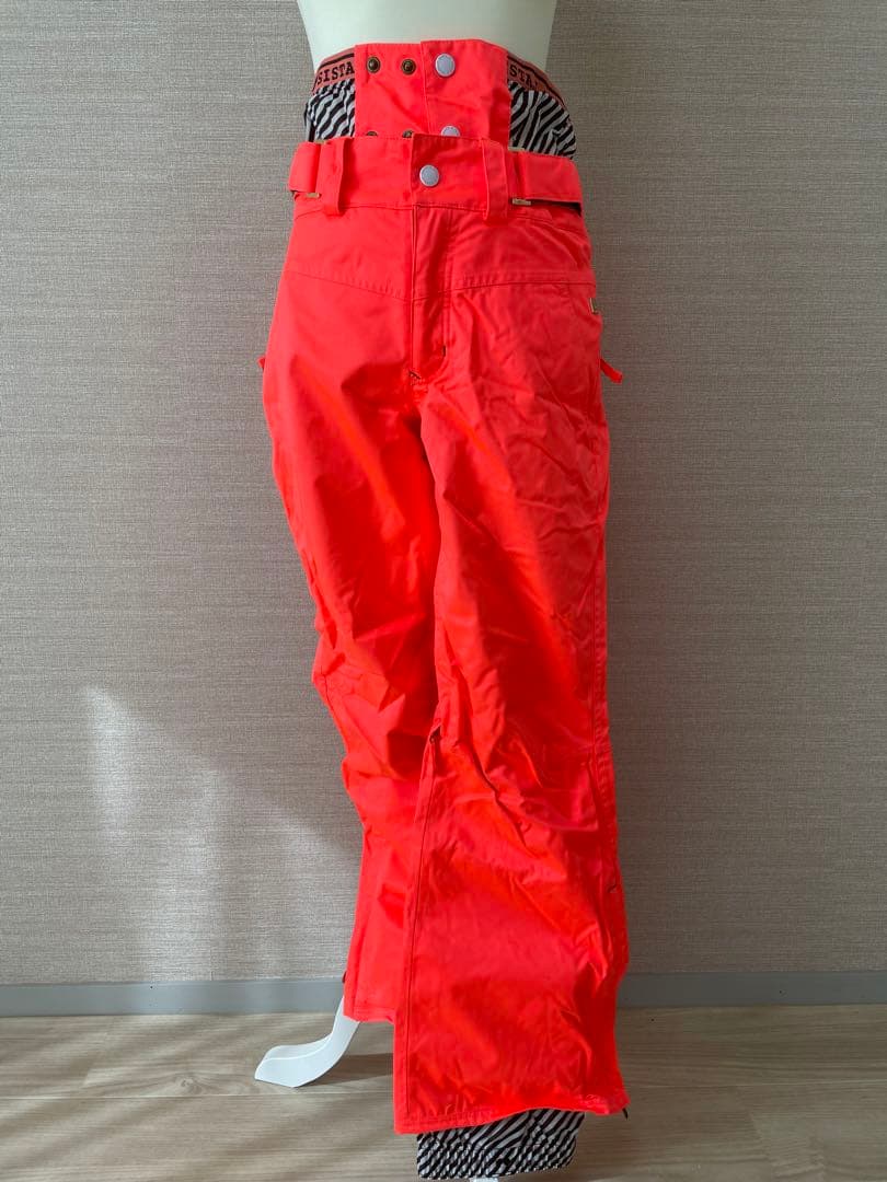 SISTA.J スノボウェア　上下セット　ブラウンチェック×ネオンピンク　S