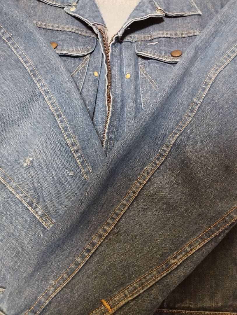 最終値下げWrangler 縦ベル 24MJZ USA製デニムジャケット 60s