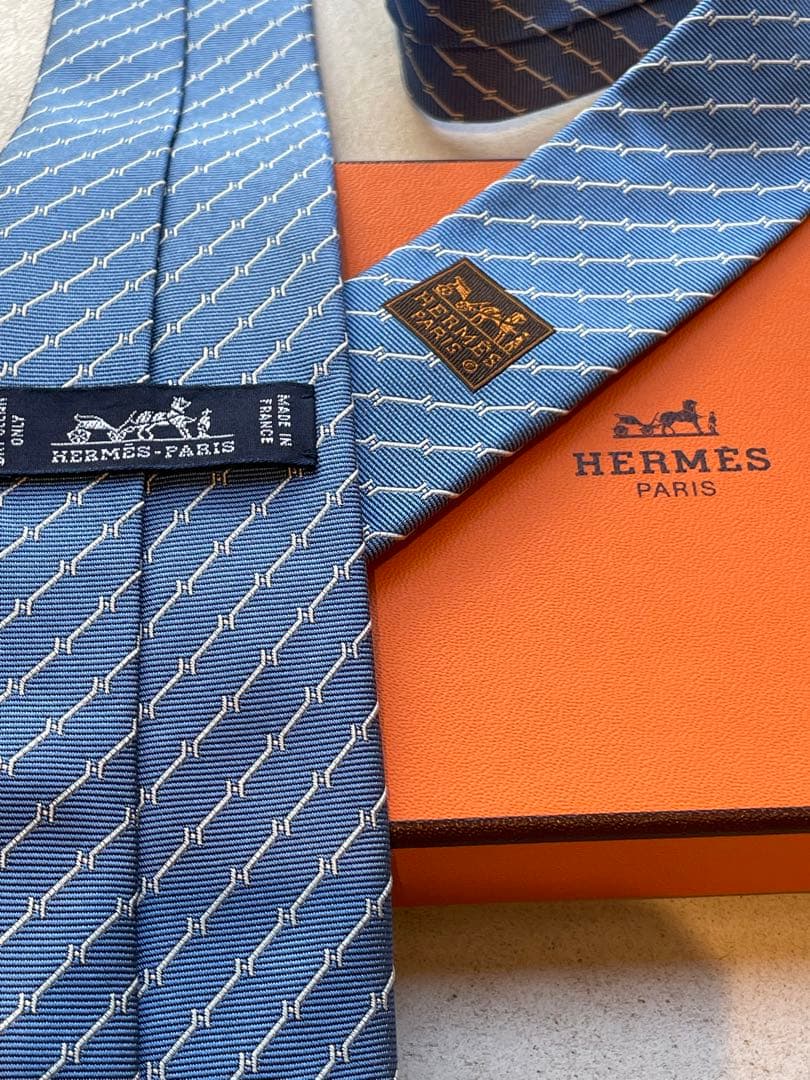 【新品未使用】エルメス HERMES ネクタイ Hカドリージュ　シルク100%