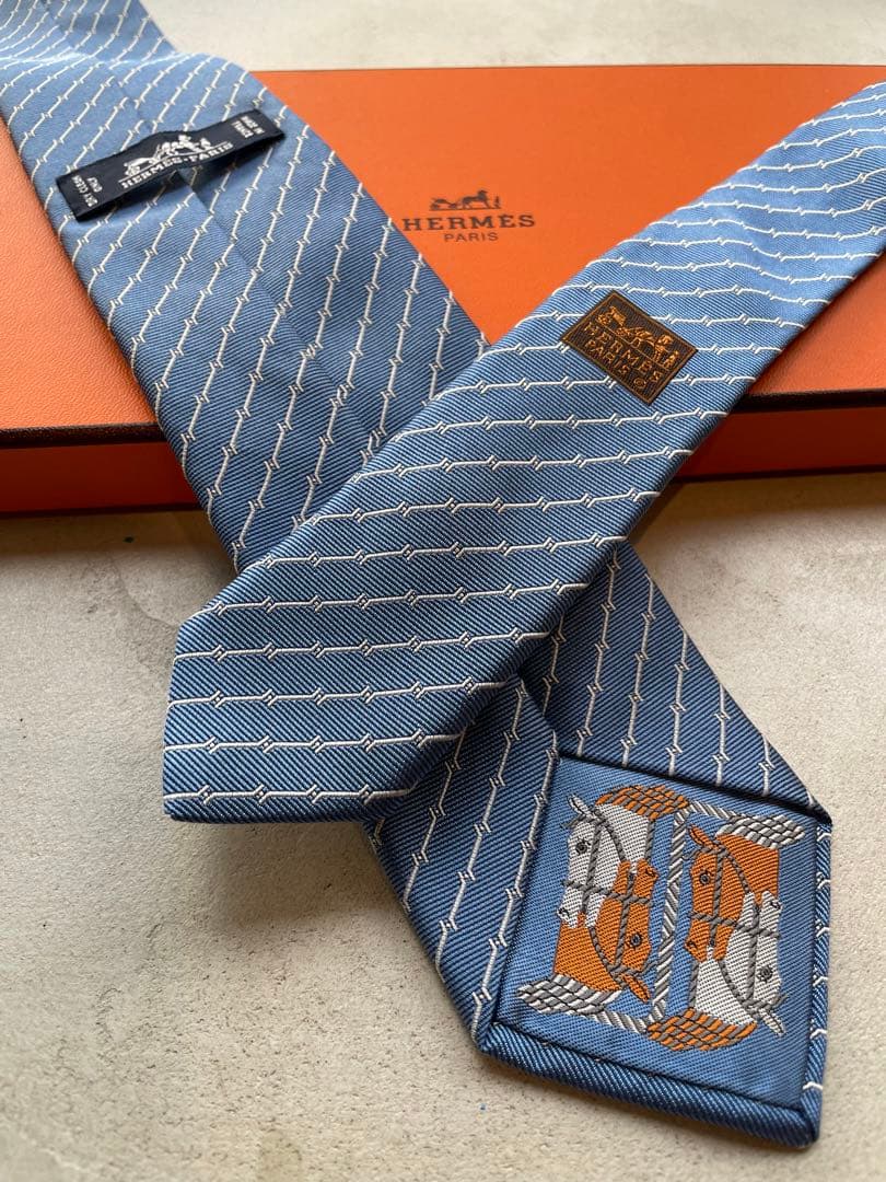 【新品未使用】エルメス HERMES ネクタイ Hカドリージュ　シルク100%