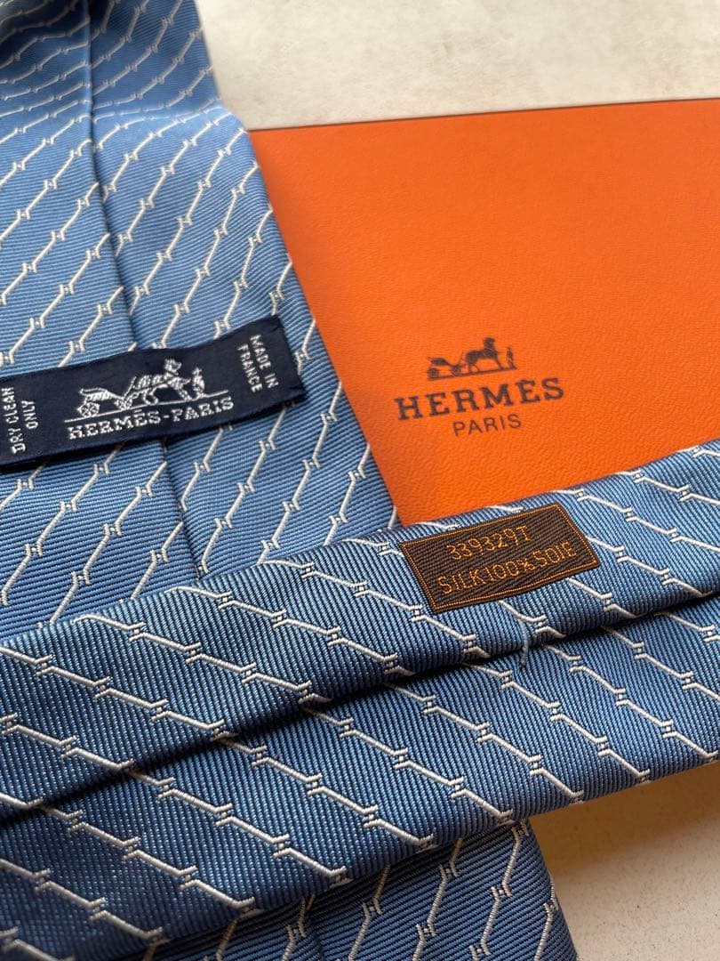 【新品未使用】エルメス HERMES ネクタイ Hカドリージュ　シルク100%