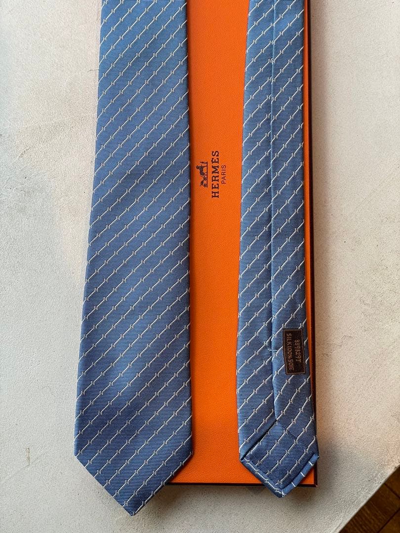 【新品未使用】エルメス HERMES ネクタイ Hカドリージュ　シルク100%