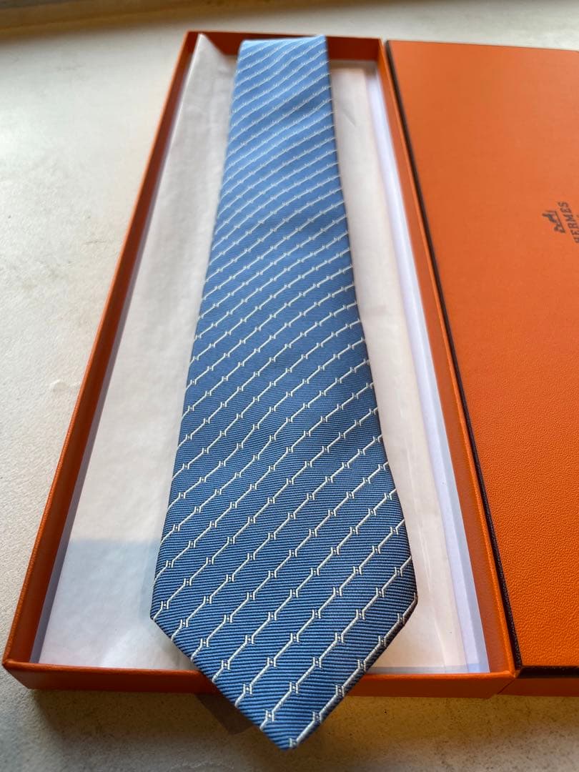 【新品未使用】エルメス HERMES ネクタイ Hカドリージュ　シルク100%
