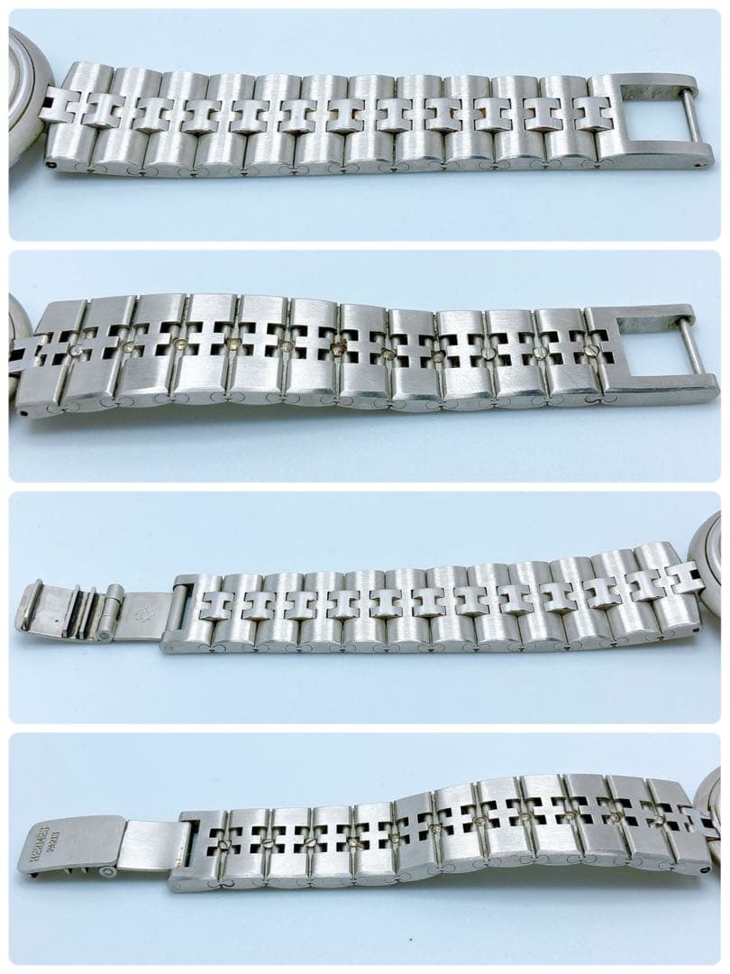 576 エルメス　プロフィール　ラウンド　デイト　シルバー　腕時計