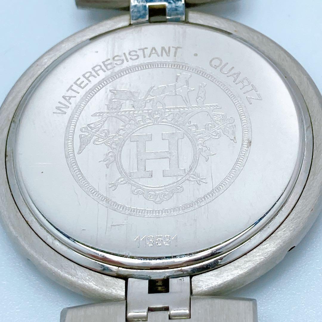 576 エルメス　プロフィール　ラウンド　デイト　シルバー　腕時計