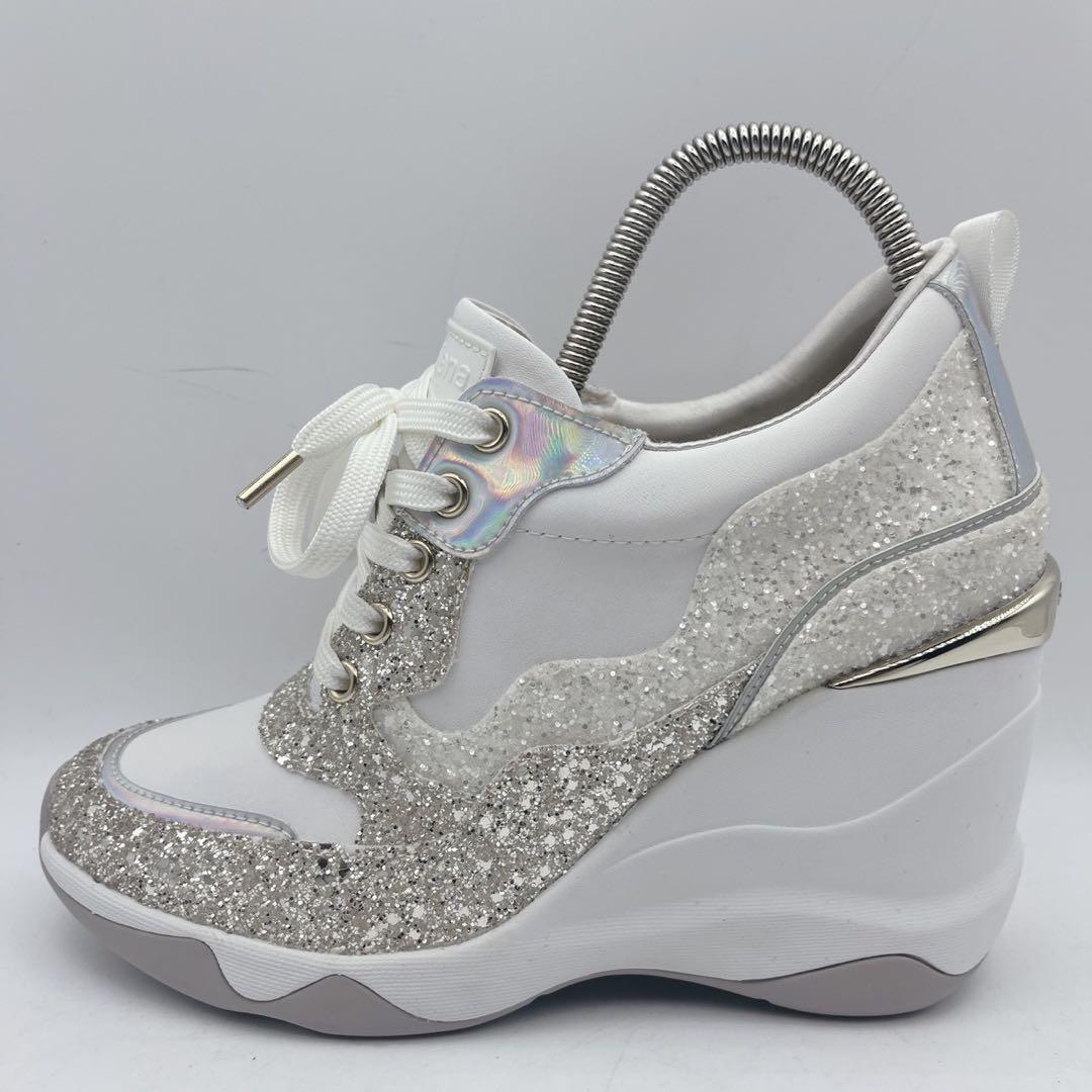 美品 +ダイアナ Bridal Edition 美脚ヒールアップスニーカー9cm