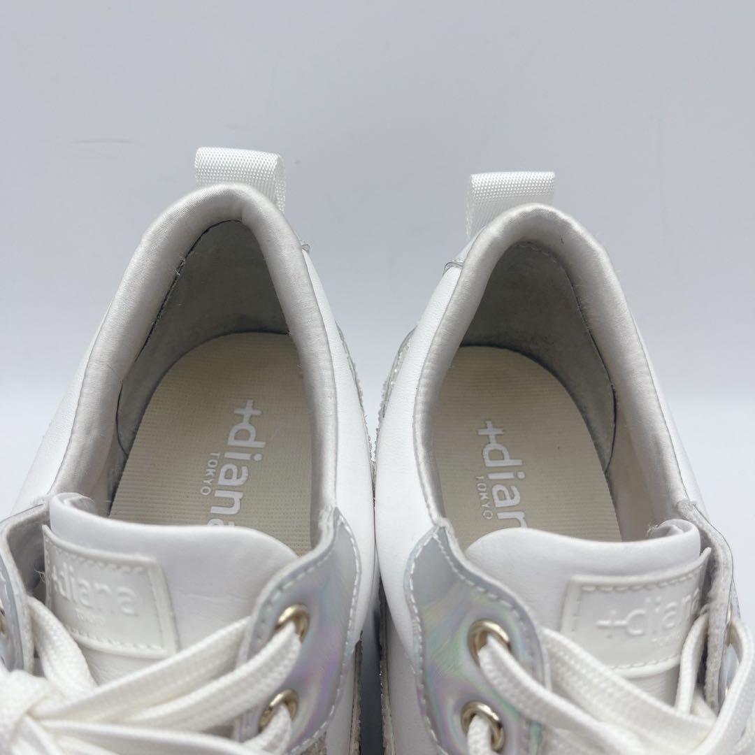 美品 +ダイアナ Bridal Edition 美脚ヒールアップスニーカー9cm