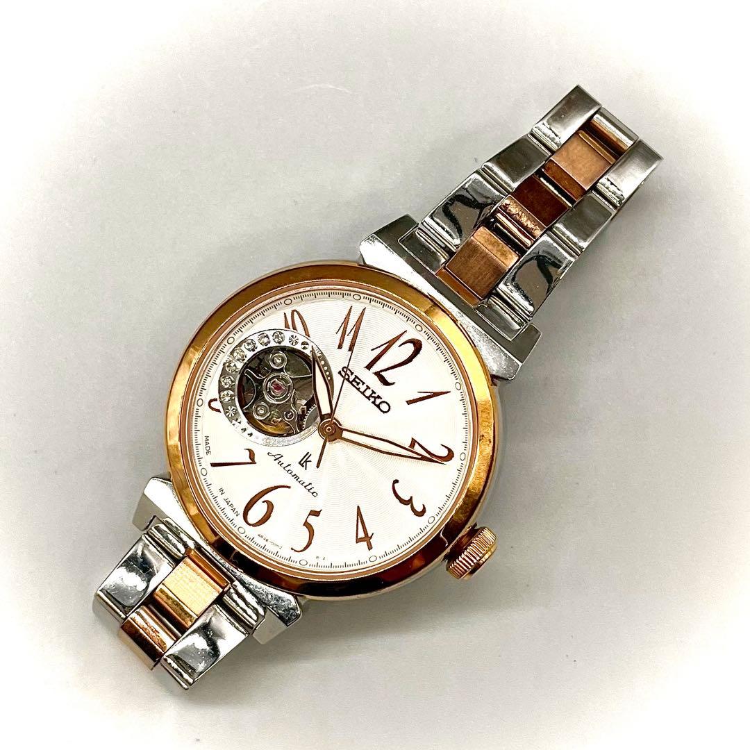 稼働品✨️SEIKO 腕時計 自動巻き ルキア メカニカル オープンハート