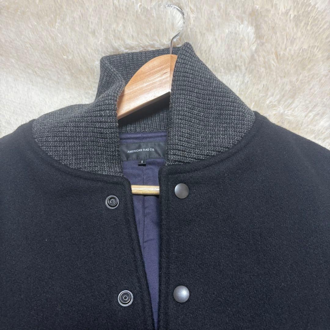 極美品　アメリカンラグシー　スタジャン　ブラック　レザー　メルトン　サイズ3