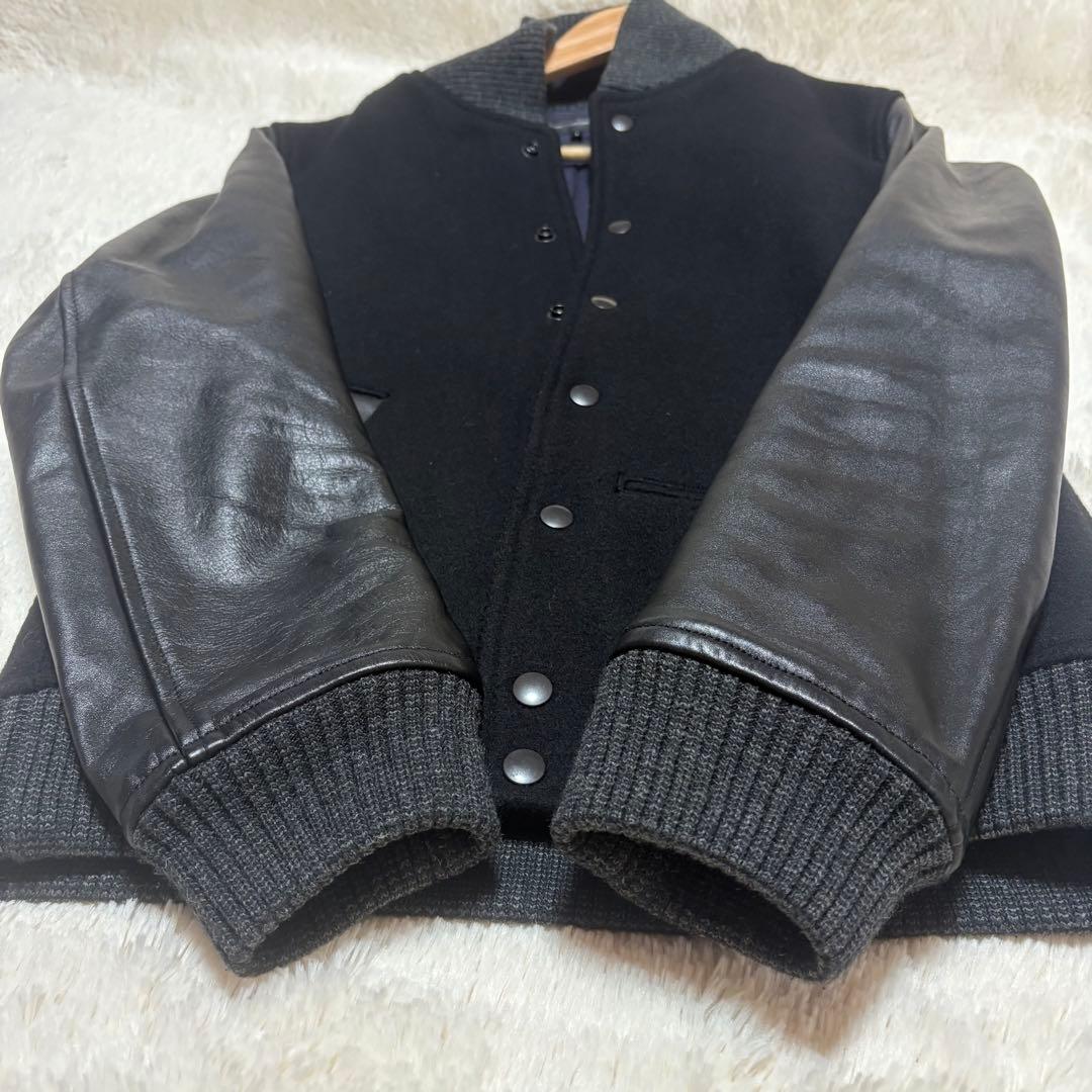 極美品　アメリカンラグシー　スタジャン　ブラック　レザー　メルトン　サイズ3
