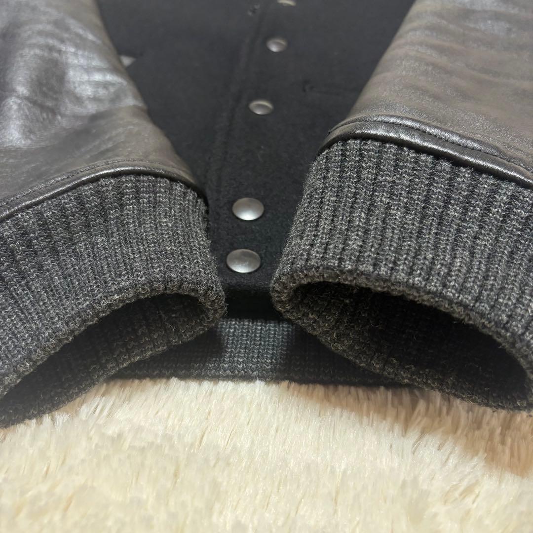 極美品　アメリカンラグシー　スタジャン　ブラック　レザー　メルトン　サイズ3