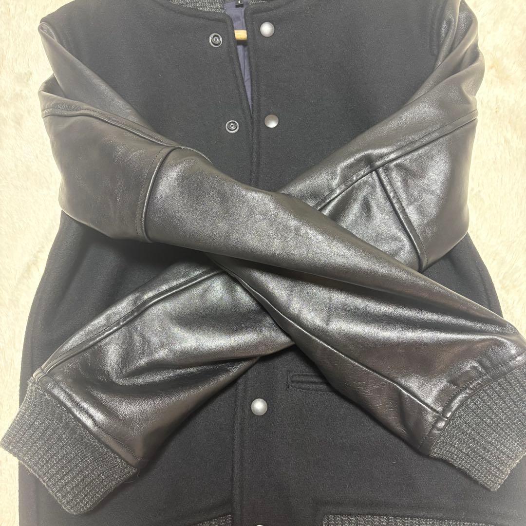 極美品　アメリカンラグシー　スタジャン　ブラック　レザー　メルトン　サイズ3