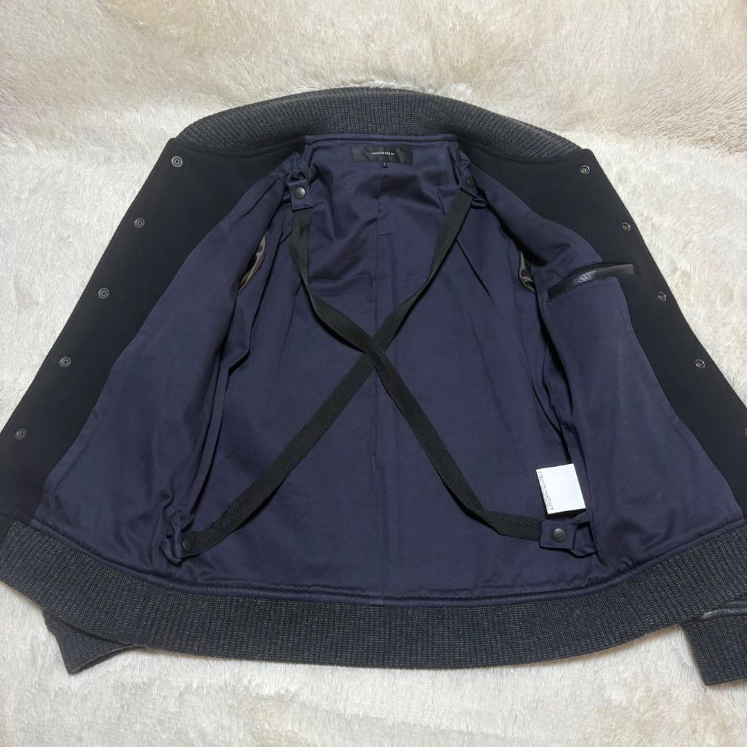 極美品　アメリカンラグシー　スタジャン　ブラック　レザー　メルトン　サイズ3