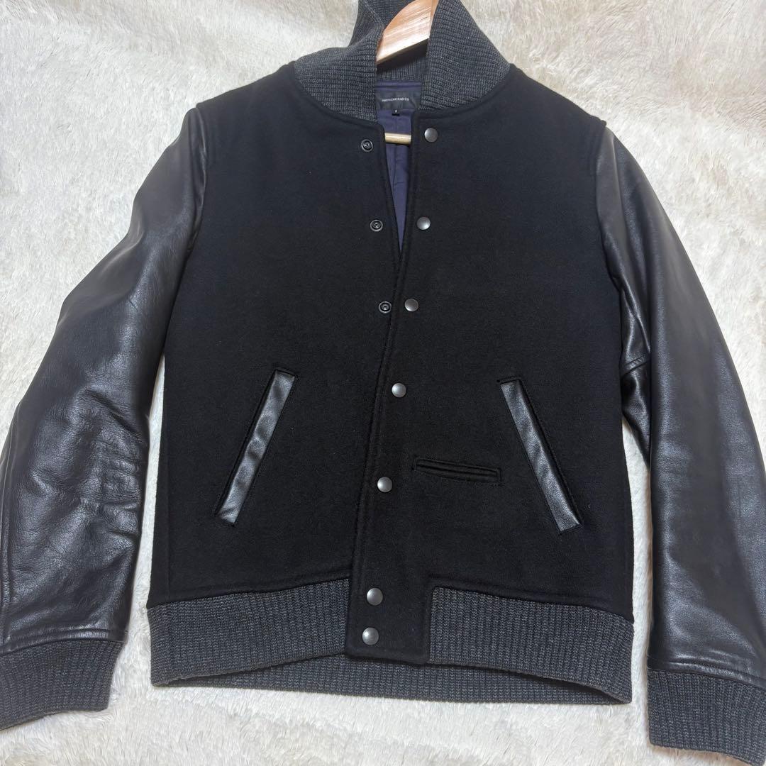 極美品　アメリカンラグシー　スタジャン　ブラック　レザー　メルトン　サイズ3
