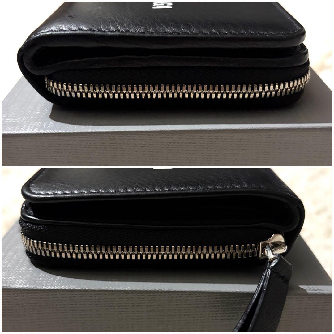 【美品】バレンシアガ エブリデイ 二つ折り財布 ラウンドファスナー ブラック