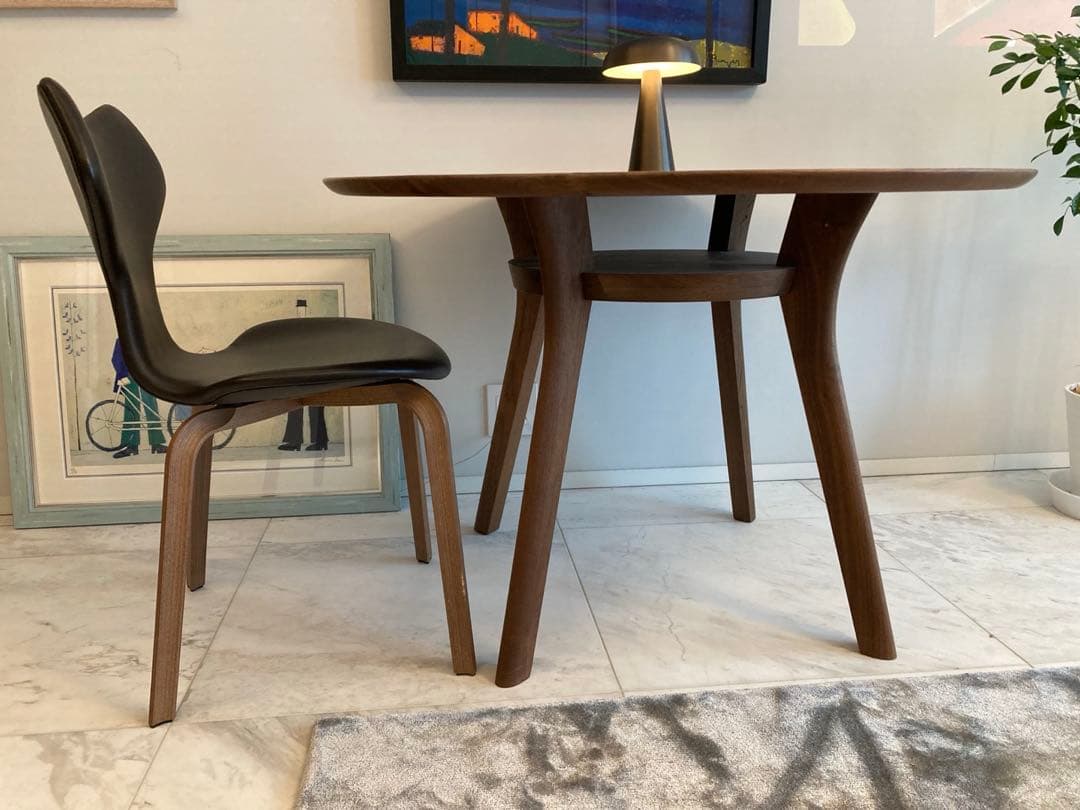 フリッツハンセン　グランプリチェア　レザー　ブラックブラウン