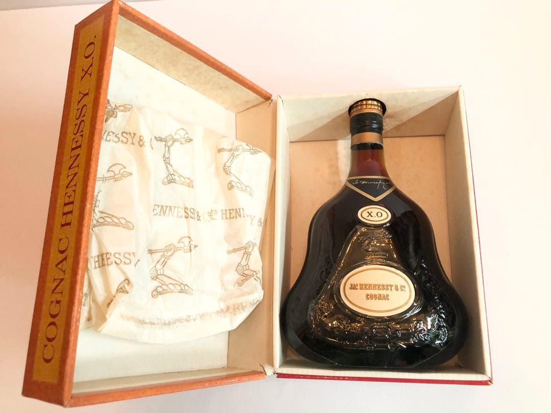 未開封　JAS Hennessy X.O. コニャック 金キャップグリーンボトル