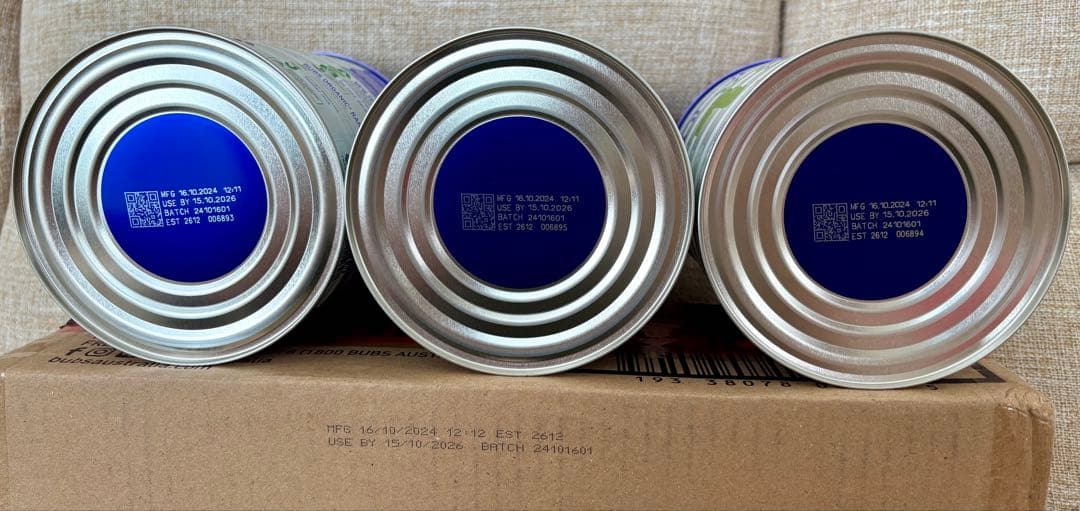 bubs バブズ オーガニック粉ミルク 0-6ヶ月 step1 3缶セット