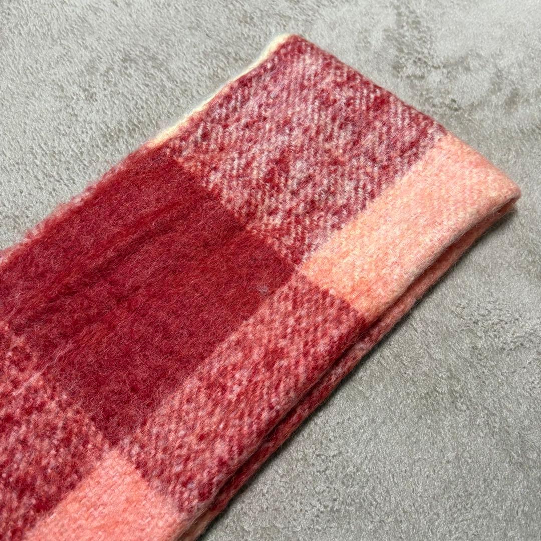 【美品】Vivienne Westwood ウール モヘヤ チェックマフラー