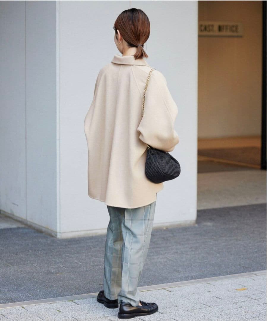 スーパー新品タグ付★IENA 160ダブルフェイス ショートコート◆36ベージュ